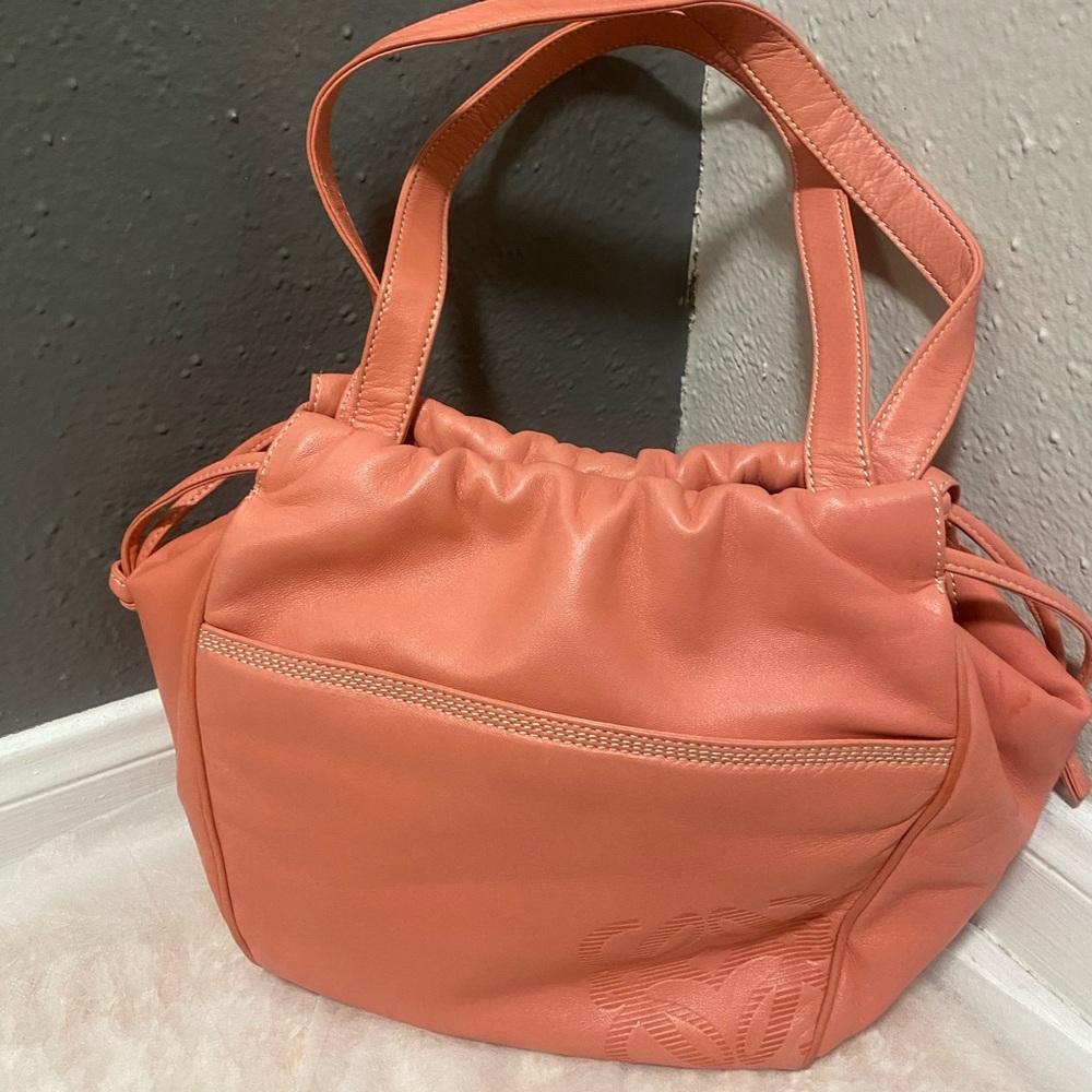 Loewe Flamenco Salmon Pink Leather Crossbody/Shoulder Bag